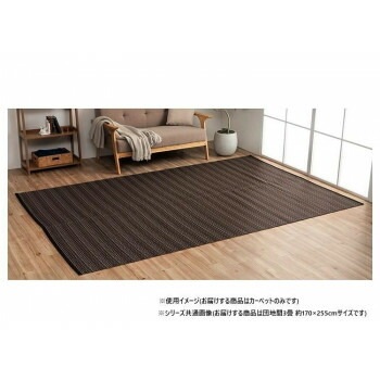 日本製 洗えるい草調カーペット ブラウン 団地間3畳 約170x255cm 1090031060302