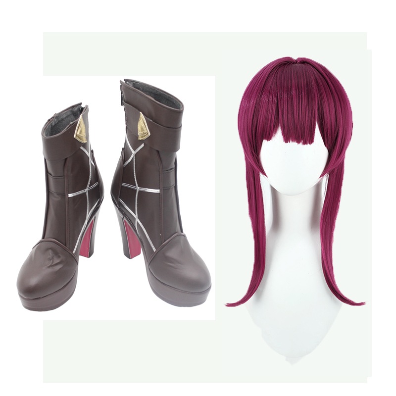 カフカ コスプレ靴 ブーツ ウィッグ付き コスプレ 演出服 アニメ 祭り ハロウィン クリスマス 学園祭 文化祭 仮装