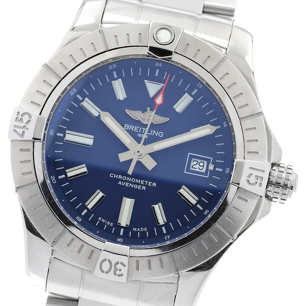 ブライトリング BREITLING A17318 アベンジャー オートマチック 43 デイト 自動巻き メンズ 保証書付き_903684【中古】