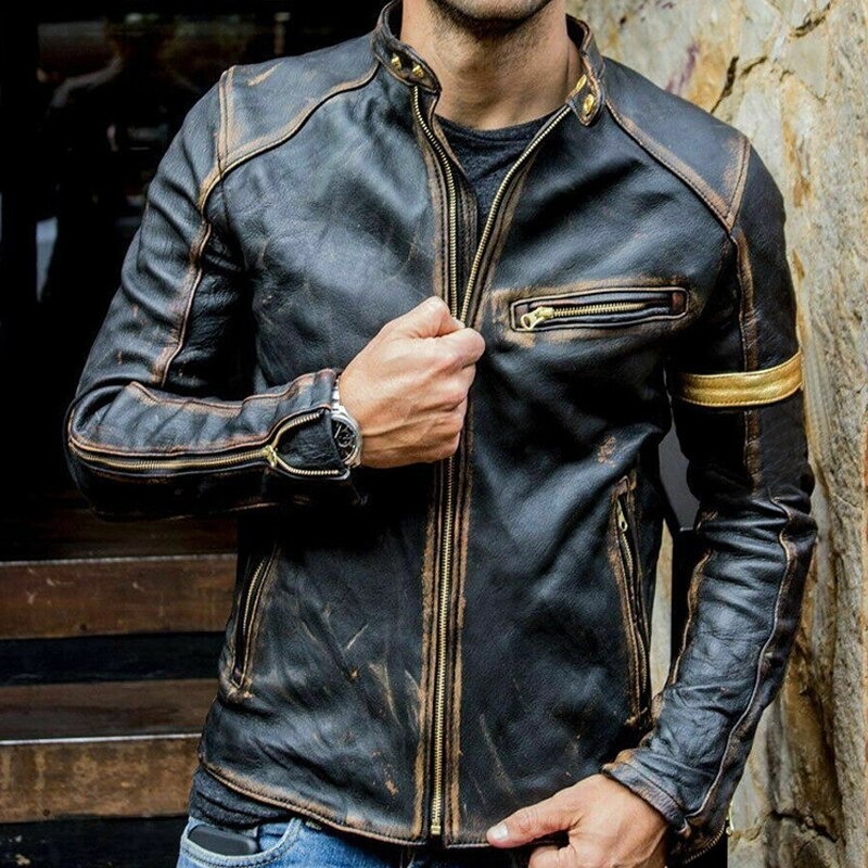期間限定 レザージャケット メンズ ライダースジャケット 革ジャン バイクジャケット ジャンパー ブルゾン S~5XL