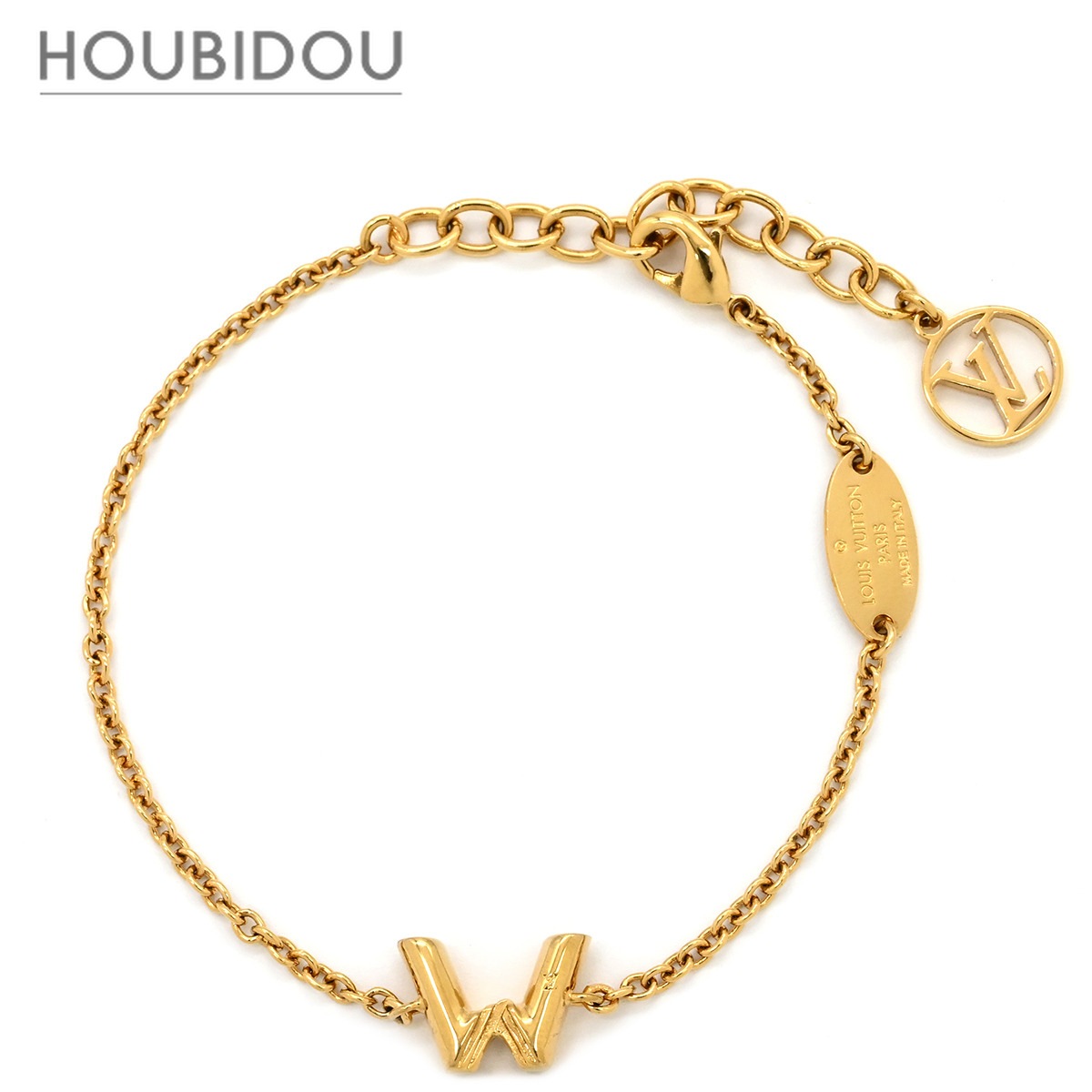ルイヴィトン ブレスレット LV & Me イニシャルW GP ゴールド LVサークル M67180 LE0136 【保存袋】【中古】