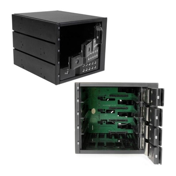 StarTech HSB4SATSASBA [4x 3.5インチ SAS 2.0/SATA 3.0ハードディスクドライブ対応モバイルラック] メーカー直送