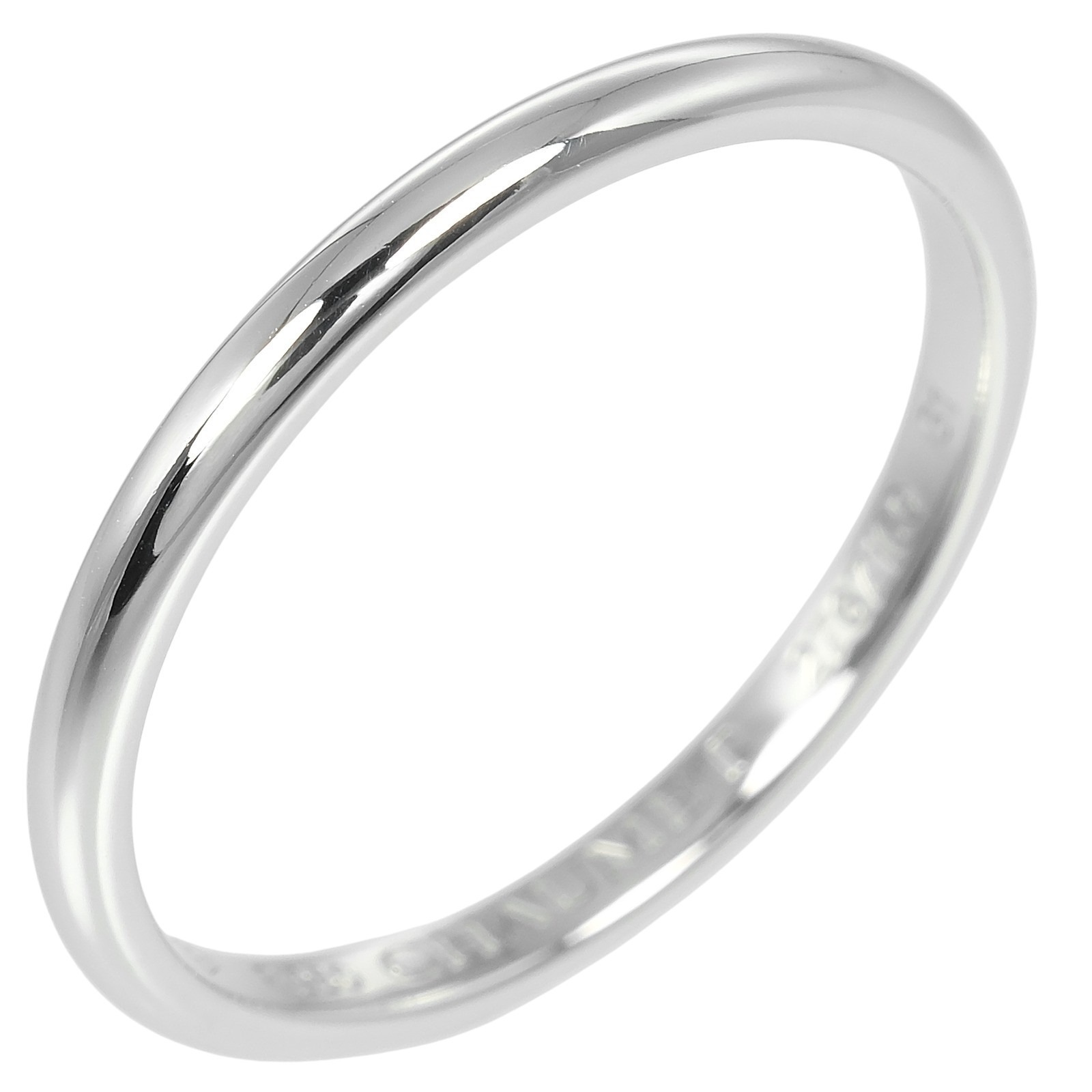 Chaumet ショーメ エターナル ドゥ ショーメ 2mmバンド リング・指輪 Pt950プラチナ ダイヤモンド 20号 約3.77g メンズ 中古品 Aランク