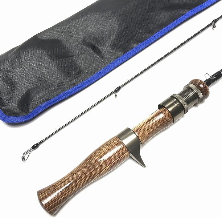 オーク ナラの木グリップ Fujiガイド 5.6フィート ベイトロッド 2ピース L 渓流ベイト(Fuji製ガイド5.6ft(1.72m)ベイトロッド2ピース(L), 5.6ft)