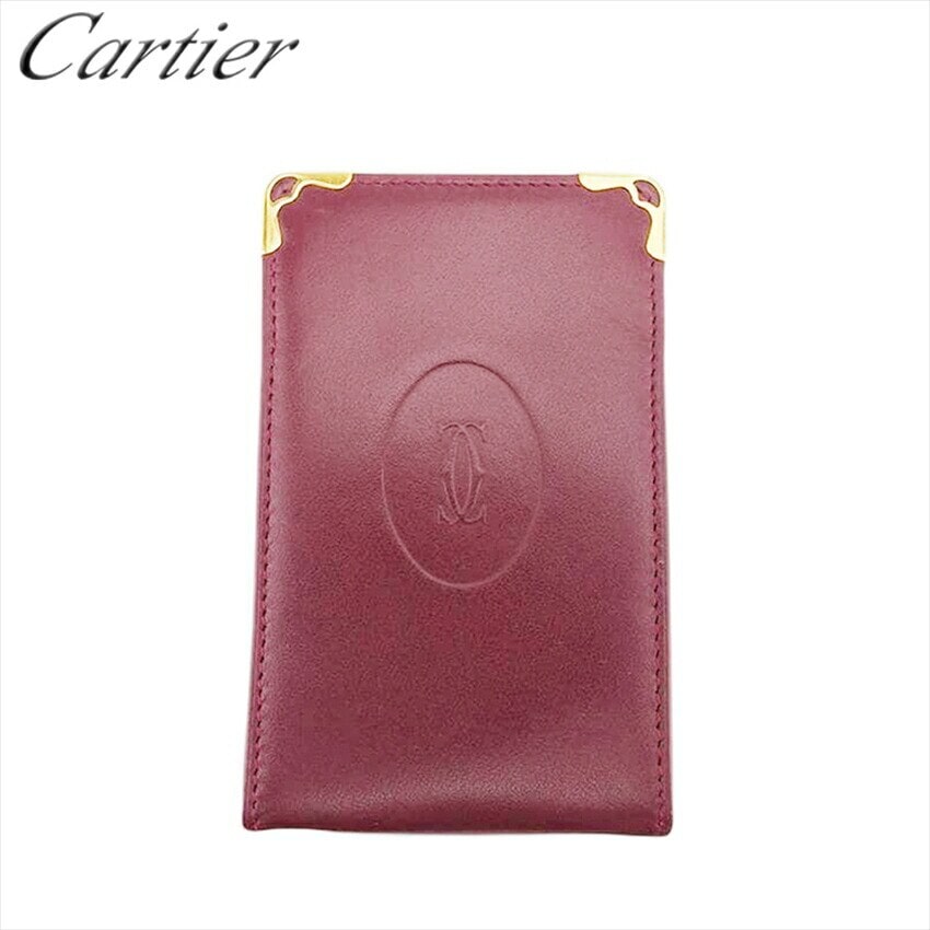 シガレットケース シガレットケース マストライン レディース メンズ マストライン ボルドー ゴールド 中古