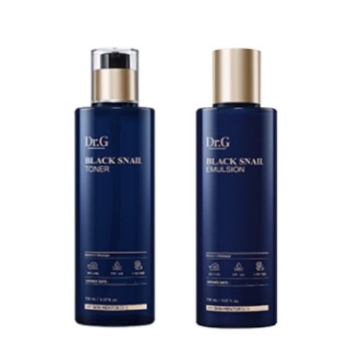 ドクタージー[企画商品] ブラックスネイル トナー 150ml + エマルジョン 150ml セット 韓国コスメ 保湿充電 高栄養 毛穴 小じわ 乾燥肌 弾力 シミ プチ トーンアップケア スキンケア 4,734円