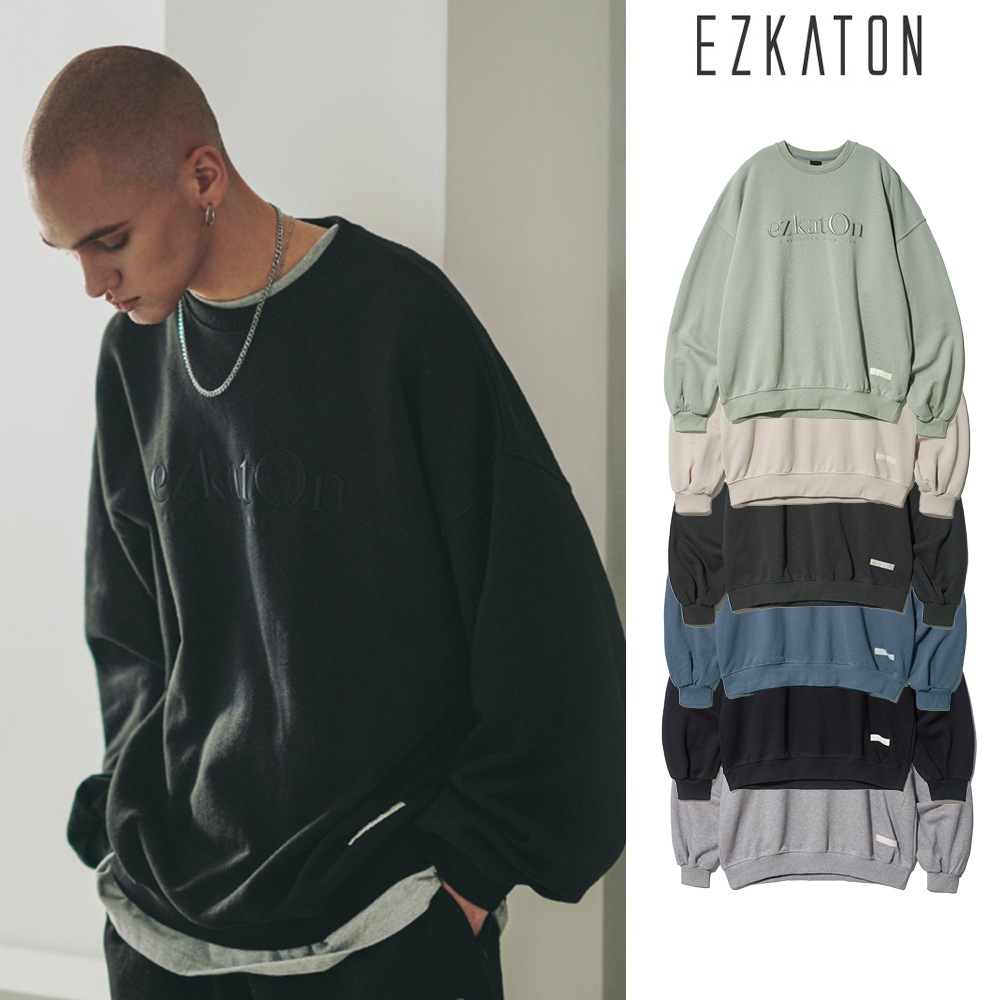 [EZKATON] Satin Logo Sweatshirt