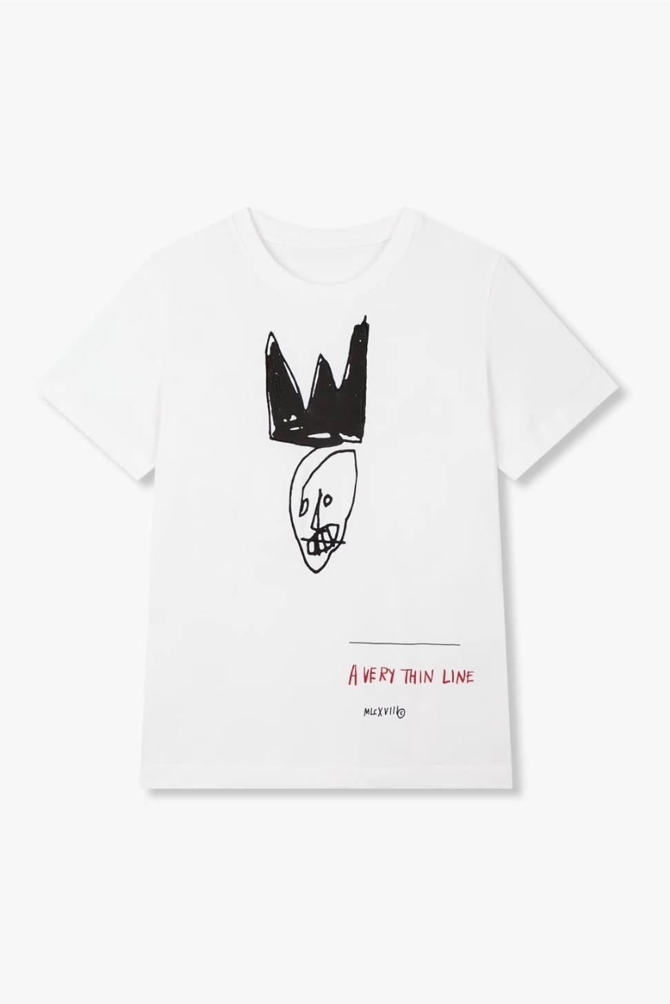 プリンティング ディテール コットン Tシャツ