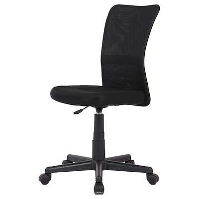 他サイト： 【リニューアルでより頑丈に】アイリスプラザ オフィスチェア デスクチェア メッシュ 通気性 腰サポートバー 無段階昇降 360度回転 コンパクト OFC-MAL ブラックの商品画像