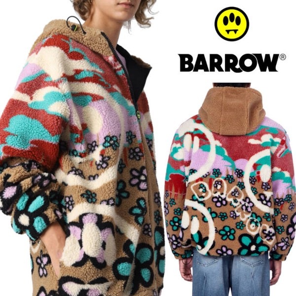 【BARROW】(バロー) ユニセックス ボア ジップアップ パーカー　#32505