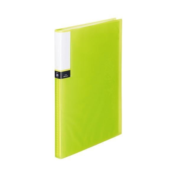 （まとめ） TANOSEE クリアブック（透明表紙） A4タテ 36ポケット 背幅20mm グリーン 1セット（10冊） 3セット 9,802円