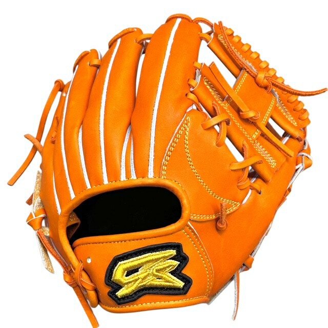ジーエス(GS) 硬式グラブ 内野手用 GS-OHI46-OR1 当て挟み型 ショートセカンド向け 右投げLH オレンジ