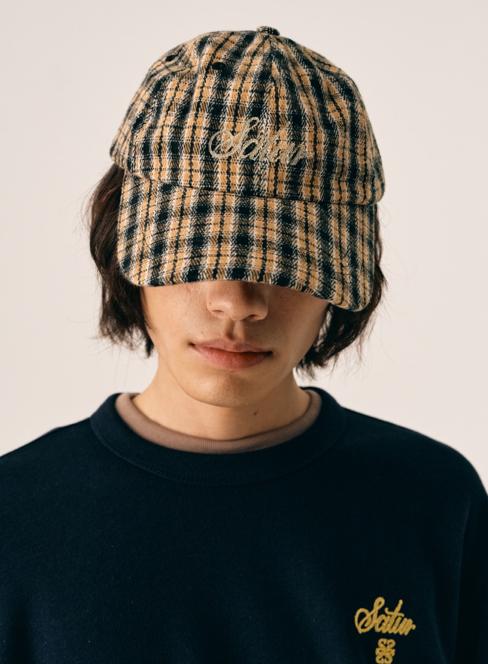 ★SATUR★Classic Logo Plaid Ball Cap★ボール キャップ★ ☆SATUR☆Classic Logo Plaid Ball Cap☆ボール キャップ☆