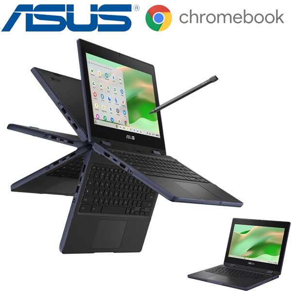 ASUS 2in1 ノートパソコン PC Chromebook CZ11 Flip 12.2インチ フルHD タッチパネル 64GB Chrome OS タッチペン付き メーカー認定整備済