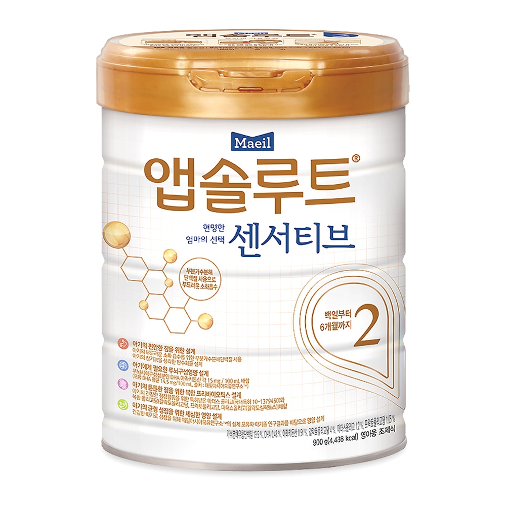[毎日乳業] アブソリュートセンサーティブ2段階900g [3個]