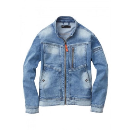 桑和 1682-00 長袖ブルゾン LLサイズ ライトインディゴ(556) G.G.