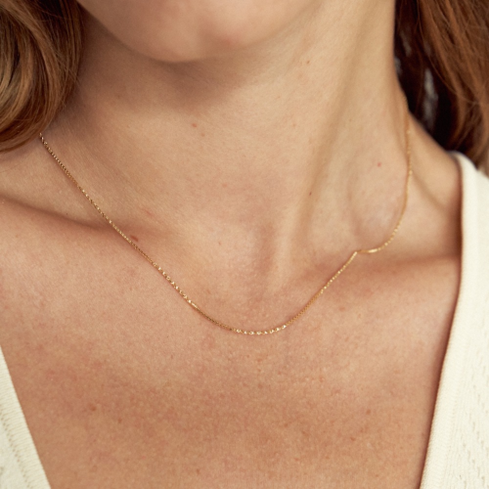 LUNNE 14k ツイスト 0.5 ボックスチェーンネックレス (14k ゴールド) LHN10 45,178円