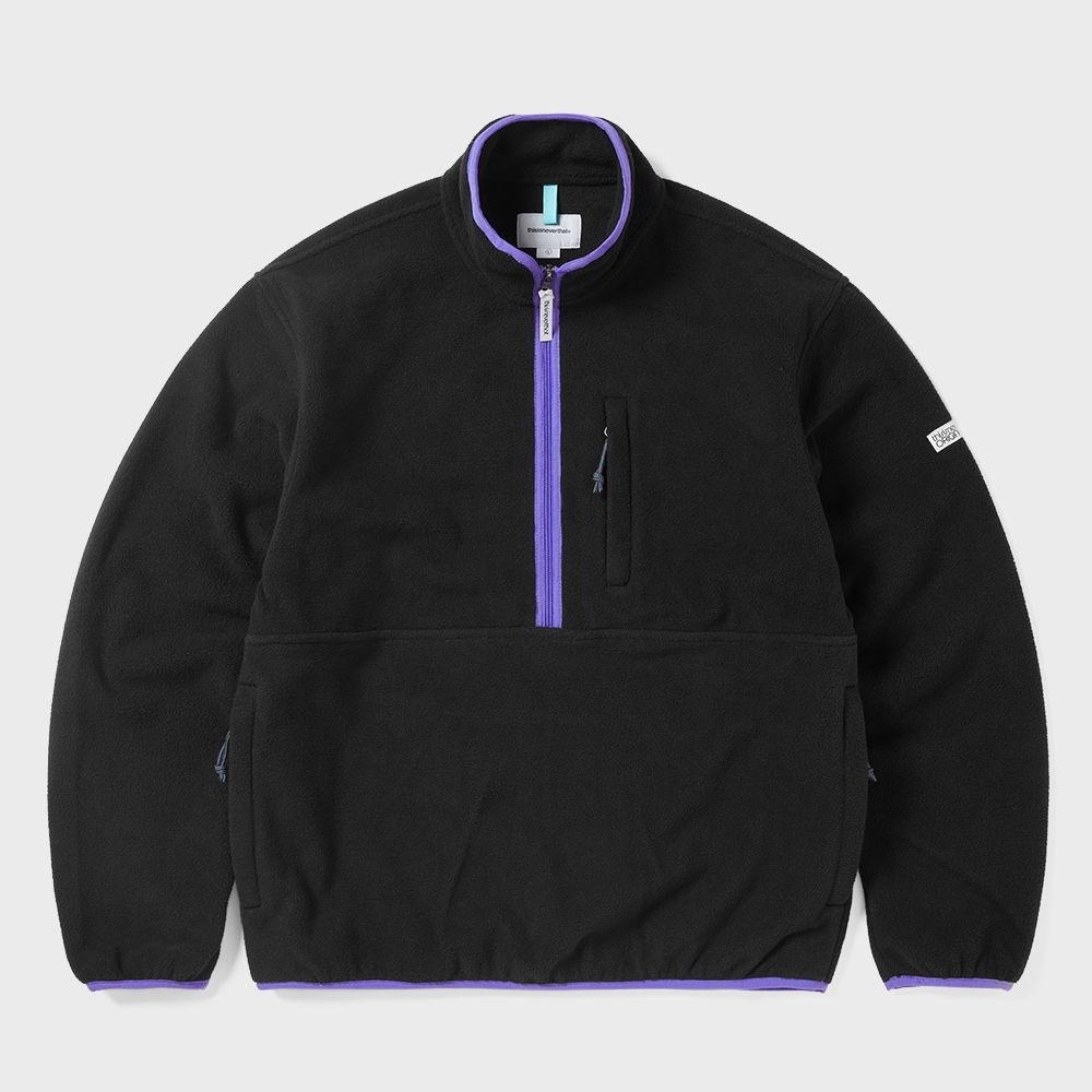 ディス・イズ・ネヴァー・ザットハーフジップフリースプルオーバーブラック