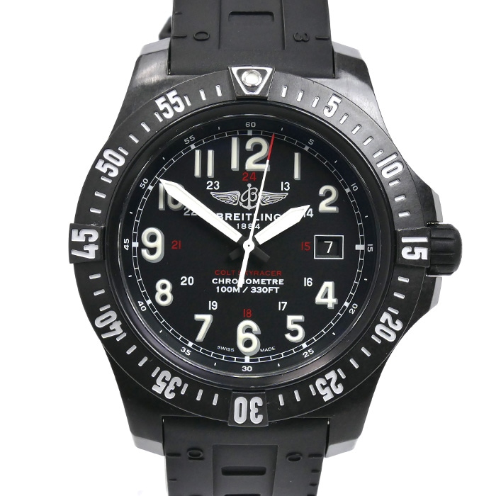 BREITLING ブライトリング コルト スカイレーサー 腕時計 電池式 ブラック X74320E4/BF87 メンズ 中古 美品