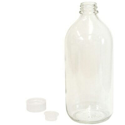 透明ビン 中栓付 500ml 1ケース 24本入 詰め替え用ボトル ガラス瓶 空容器 消毒用アルコール対応 詰め替え容器 アルコール可 ガラスボトル