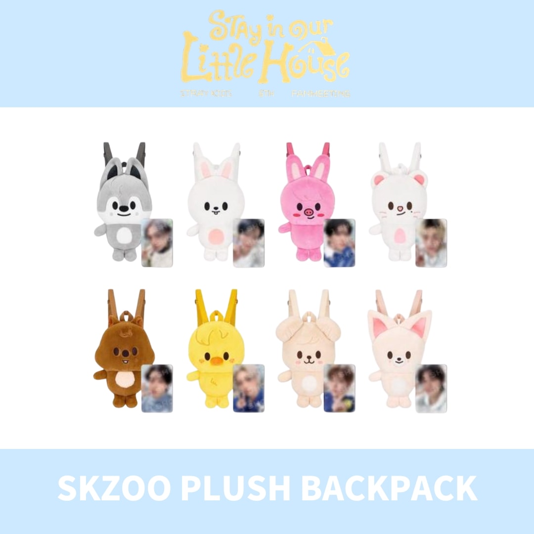 【国内発送】Stray Kids 6TH FANMEETING [ STAY in Our Little House ] MD SKZOO PLUSH BACKPACK トレカ付　メンバー選択