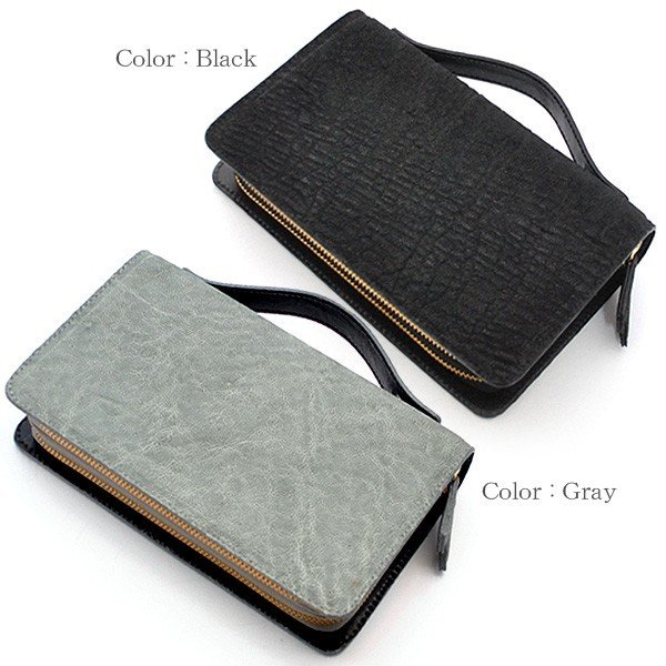 【新規OPEN】【期間限定セール】【激安】【新品未使用】本エレファントレザー　象革　日本製　JRA認定　クラッチバッグ型ミニセカンドバッグ　2色