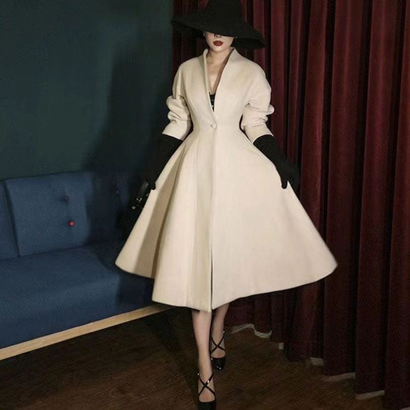 韓国ファッション レディース 長袖コート チェスターコート ウエストフィット 秋冬 トレンチコートのジャケット 気品感