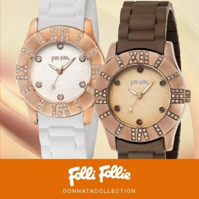 【腕時計】Folli Follie DONNATA COLLECTION レディース ブラウン シルバー クォーツ WF8A021ZSB-BR  WF8B021ZSG-WH 時計 ブランド