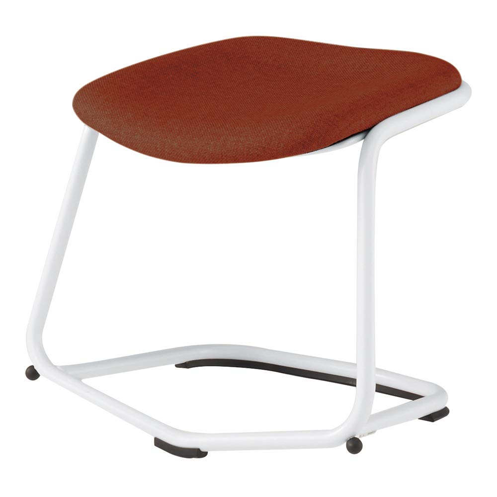 イトーキ ミーティングチェア スインギー ロータイプ 座クッションタイプ 布地張り フレーム:ホワイト×座面:ブラッドオレンジ KSW-101C-W9111 80581