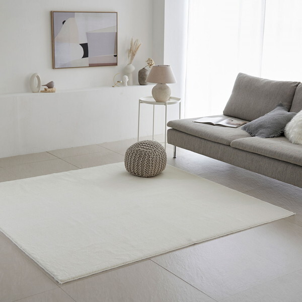 スミノエ ラグ ハク 190×190cm ホワイト 防炎 13139924-15-190190 メーカー直送