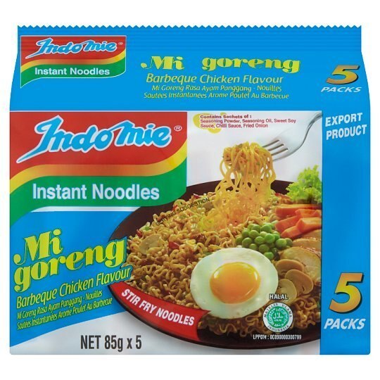 Indo Mie Mi Goreng Instant Stir Fry Noodles Barbeque Chicken Flavour 5 x 85g