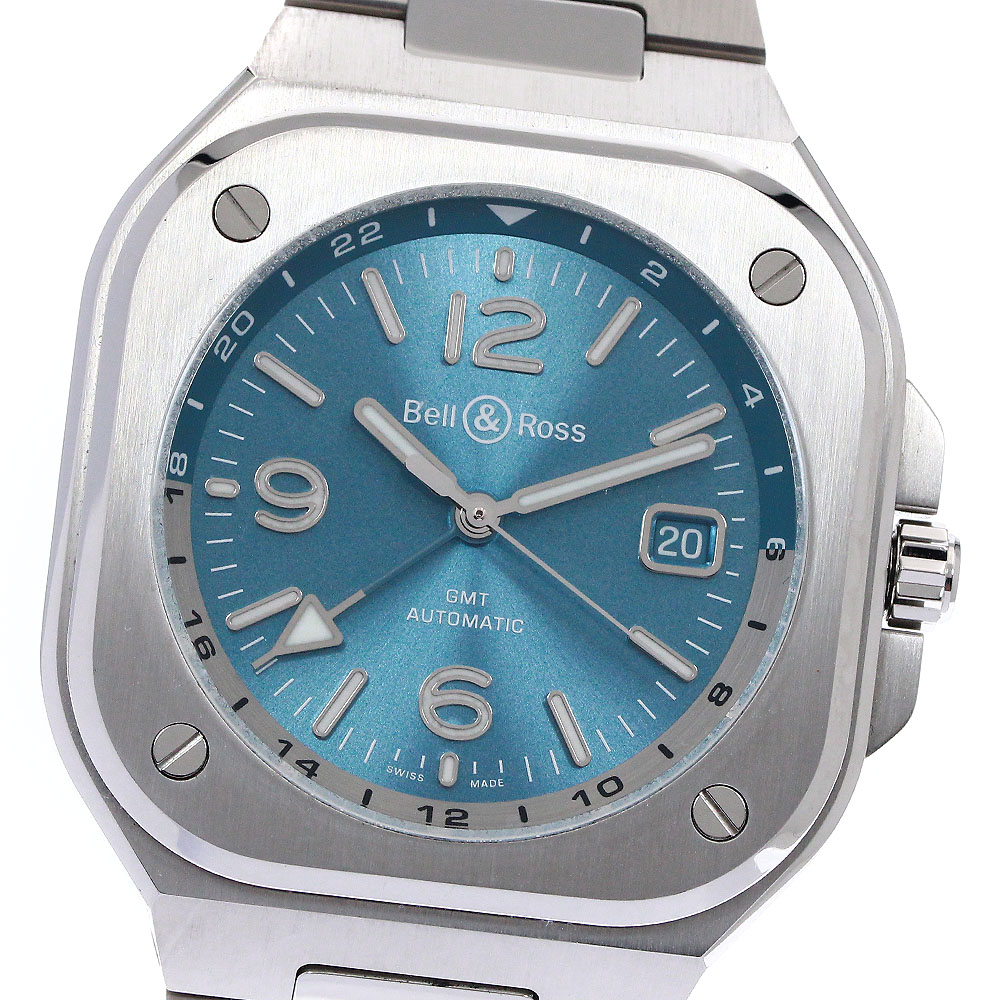 ベル＆ロス Bell＆Ross BR05G-PB-ST/SST BR05 GMT SKY BLUE デイト 自動巻き メンズ 良品 箱・保証書付き_902032【中古】