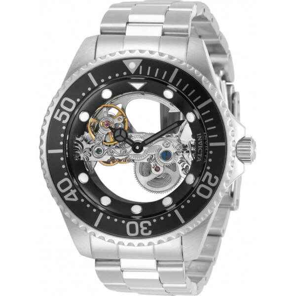 インヴィクタMens 34445 Pro Diver Automatic Multifunction Black Dial Watch