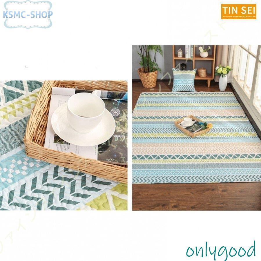 ラグ ラグマット カーペット 夏用 接触冷感 キルトラグ 3畳 約 北欧 おしゃれ 長方形 ラグカーペット 洗える 丸洗いOK 軽量 敷物 春夏 ホットカーペット対応