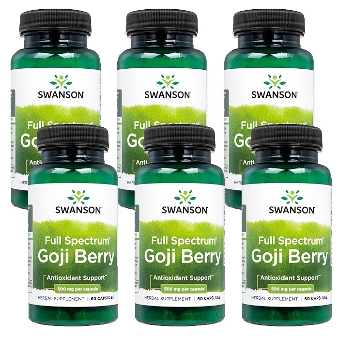ゴジベリー 500mg60錠 6本 クコの実 海外直送 日時指定不可 ヤマト国際便発送