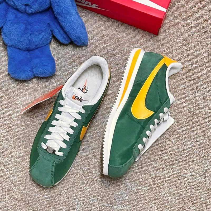 韓国正規品 メンズ レディーズ スニーカー ローカット コルテス 靴 HF1435-300 カジュアルシューズ Gorge Green and Yellow Ochre 韓国ファッション