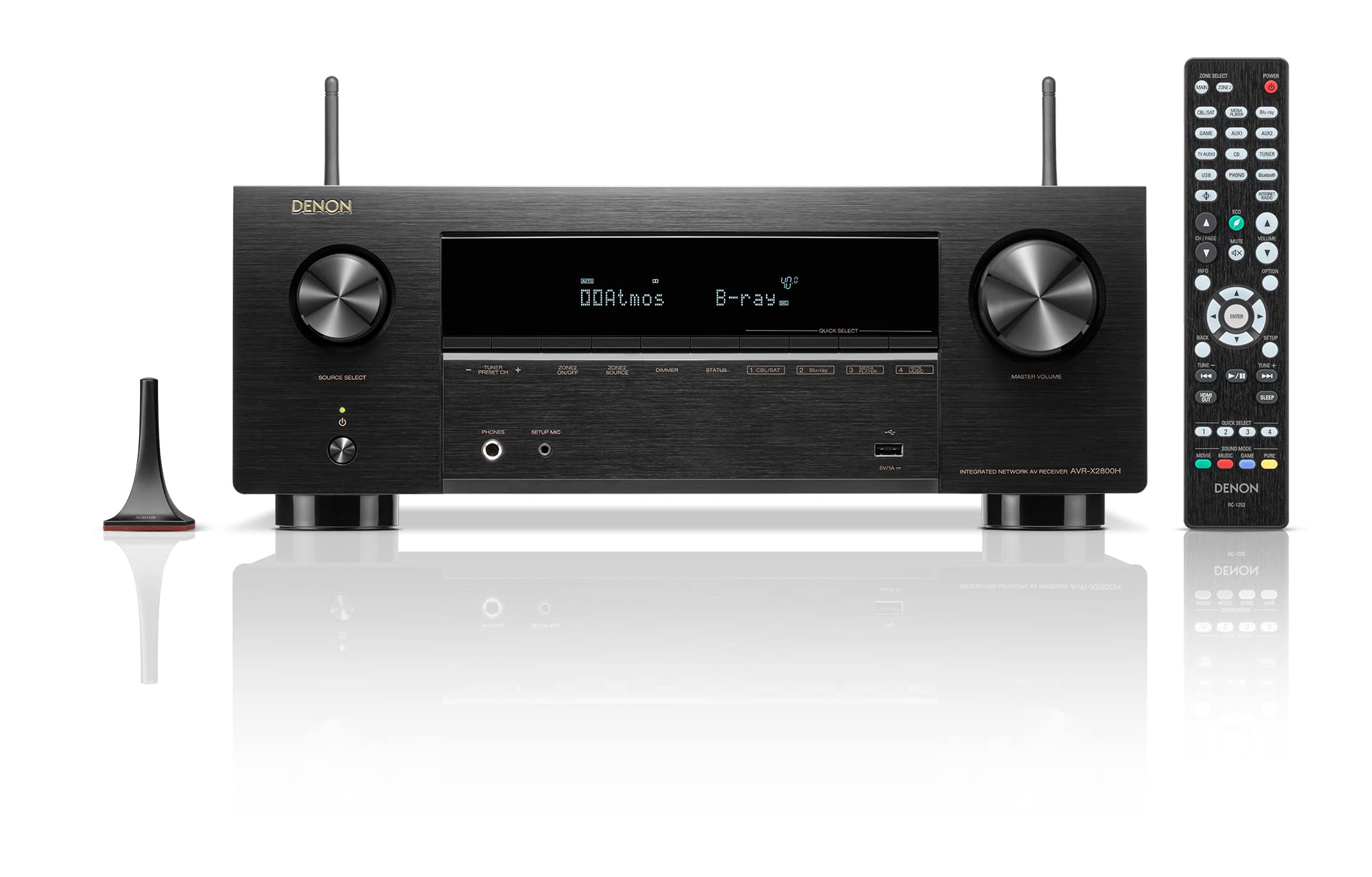 デノン Denon AVR-X2800H 7.2ch AVサラウンドレシーバー 8K Ultra HDHDR10+ eARC対応/ブラック AVR-X2800HK