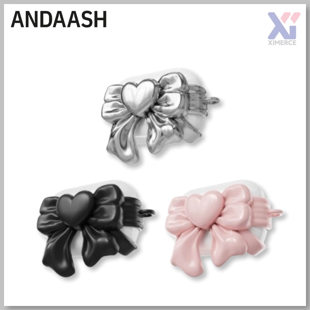 【AANDAASH】 Airpods BOW 01 BLACK★韓国人気雑貨★ ANDAASH】 AIRPODS BOW 01 (ANDAASH/スマホケース・テック