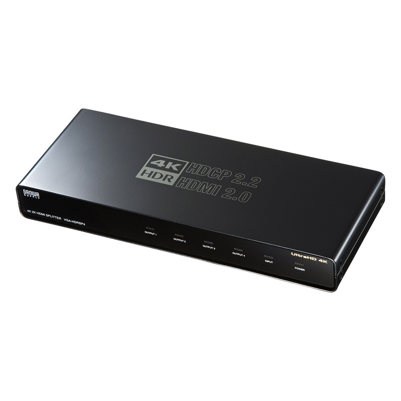 4K/60Hz HDR対応HDMI分配器 4分配 VGA-HDRSP4