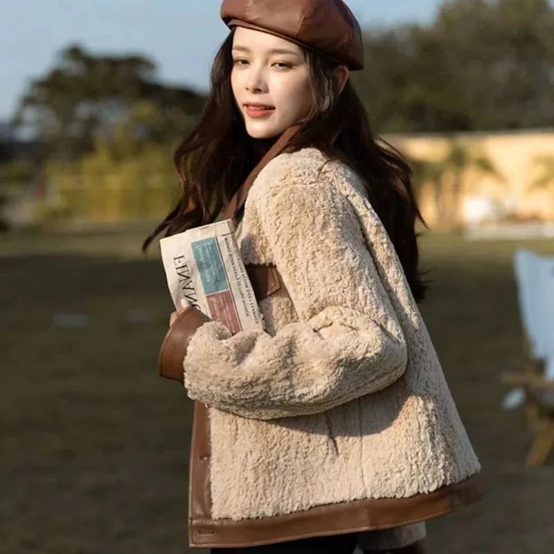 ジャケットカジュアル韓国ファッションアウター冬 ダウンジャケット冬ジャケット厚手裏起毛イミテーションウサギ毛 毛皮