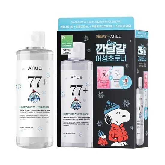 ドクダミ スージングトナー 350ml+350mlリフィル（+スヌーピー綿20枚+桃マスク1枚贈呈）