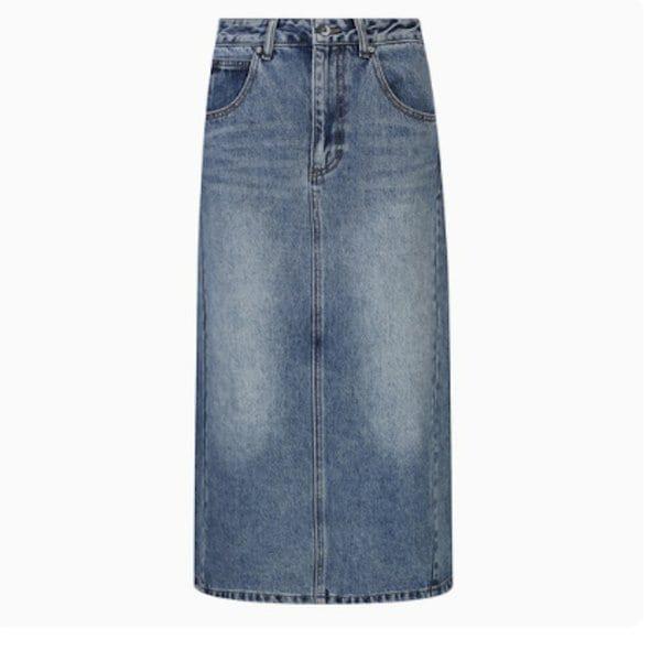 女性デニムロングスカート M/BK (B255DK980P)_s