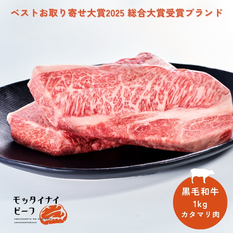 モッタイナイビーフ 塊（黒毛和牛 格付Ａ４ランク以上 牛肉 カタマリ肉） 1kg（500g×2パック）