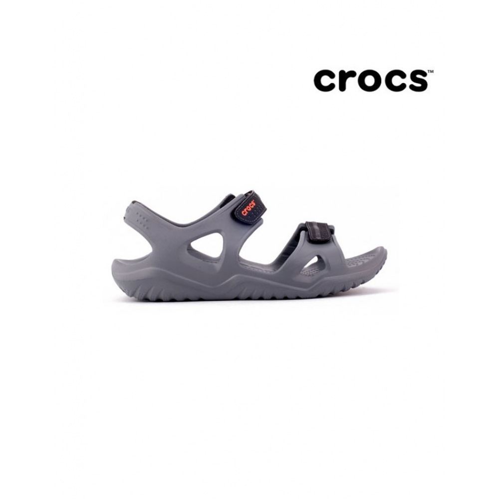クロックスメンズスイフトウォーターリバーサンダルチャコールブラック 203965-082