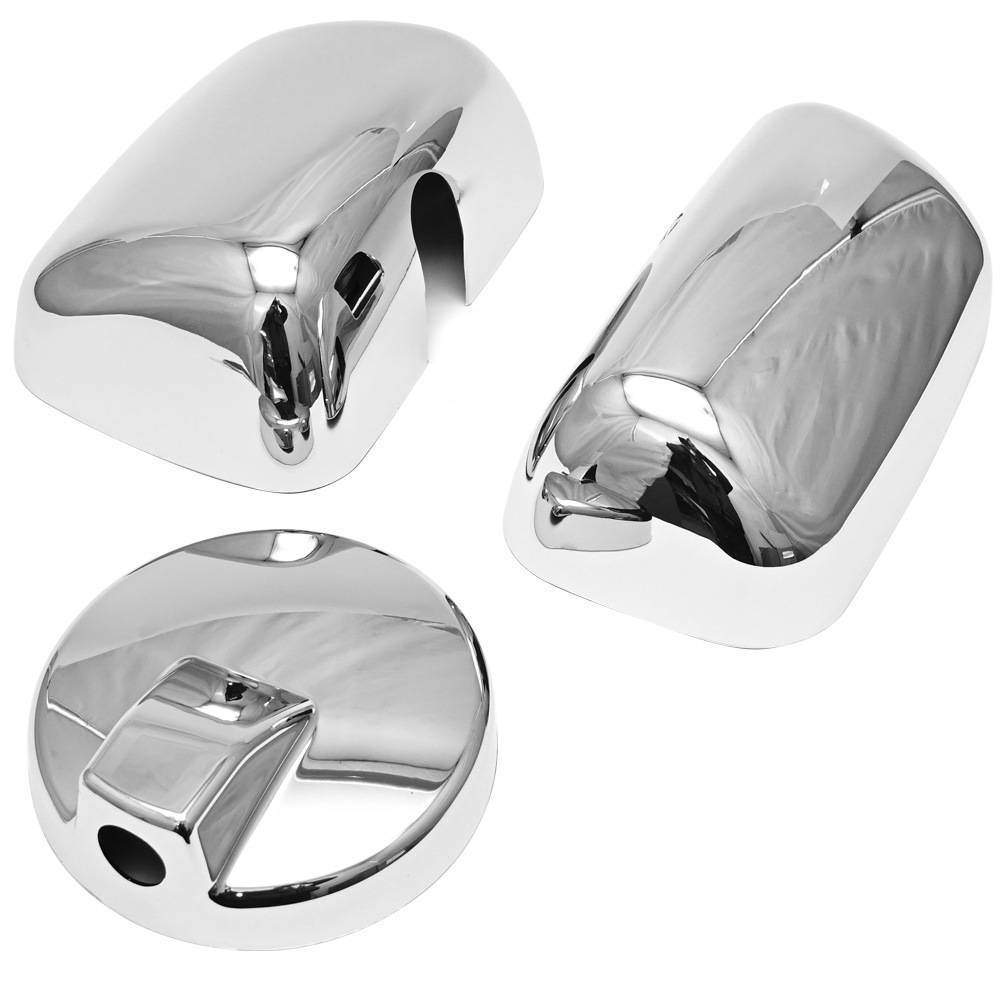 日野 レンジャープロ エアループレンジャー メッキ ミラーカバー 3点セット 4t 標準 ワイド メッキ カスタム トラック用品 パーツ