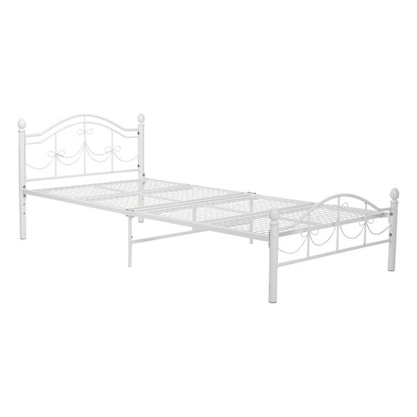 シングルベッド 約 幅100×奥行206×高さ74×床面高31/20cm KH-3099S-WH