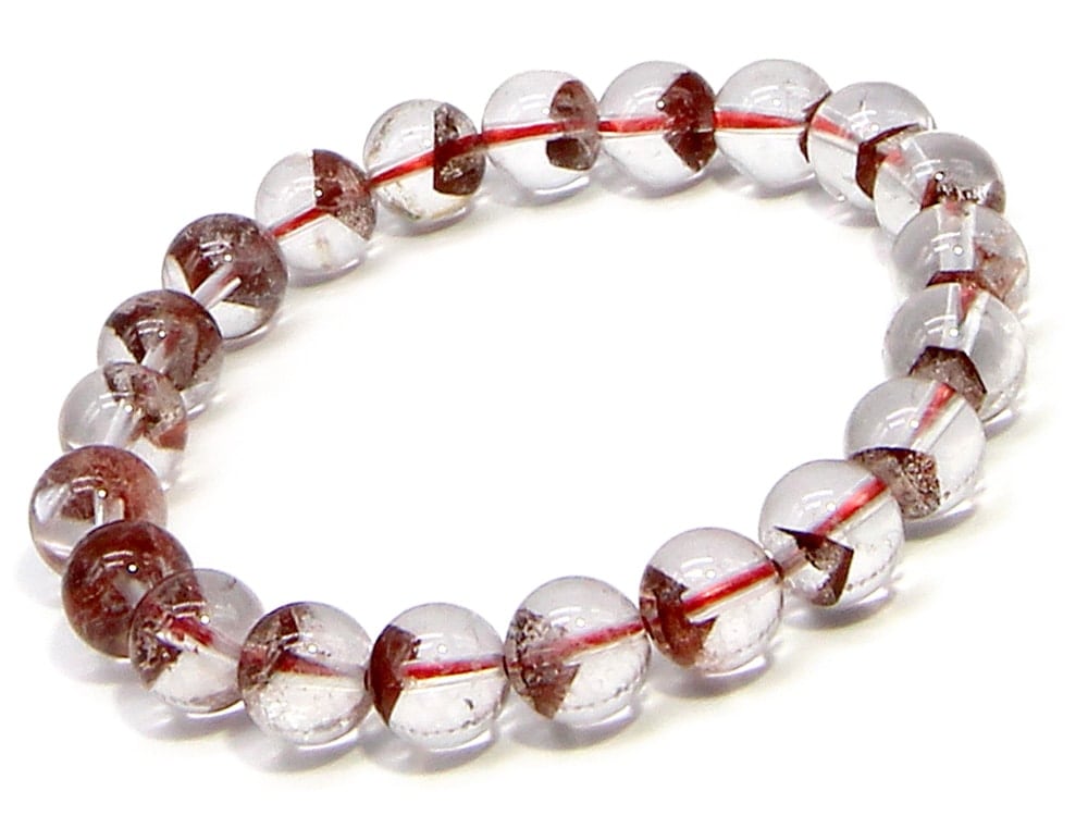 レッド ファントムクォーツ ブレスレット 8mm パワーストーン ブレスレット レディース メンズ 天然石 数珠 アクセサリー メンズブレスレット レディースブレスレット パワーストーンブレスレット