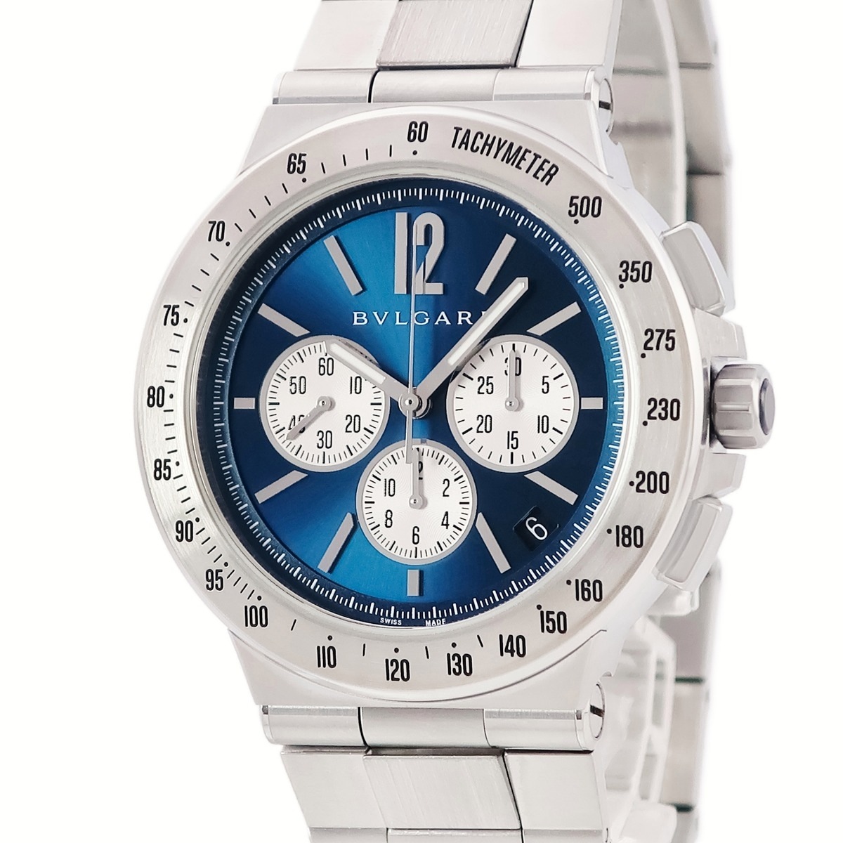 ディアゴノ ヴェロチッシモ クロノグラフ DG41C3SSDCHTA DG41SCH 自動巻き メンズ ブルー 3年保証