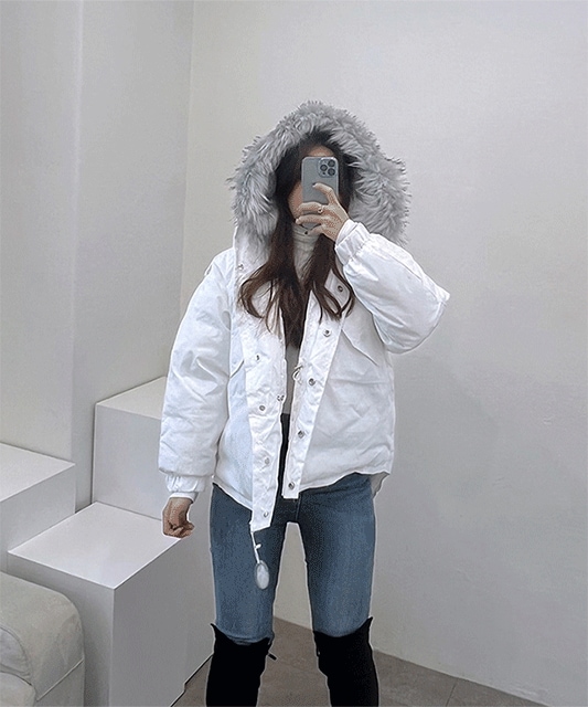 ダックダウン ストリング ウェロン ショート パーカー ダウン ジャンパー