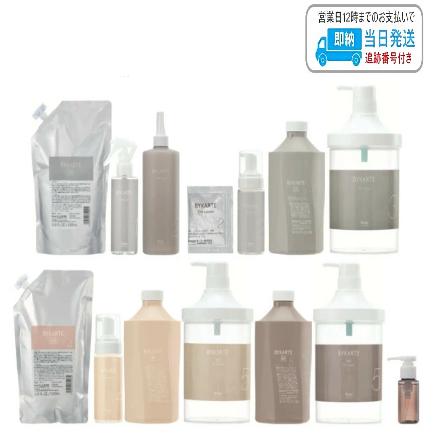 【セット品】ホーユー バイカルテ サロン システム トリートメント ボトル ケース付き 業務用 プロ技術者専用 LSC